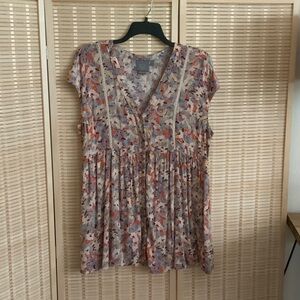 Vanessa Virginia Floral Midi Dress Size Large